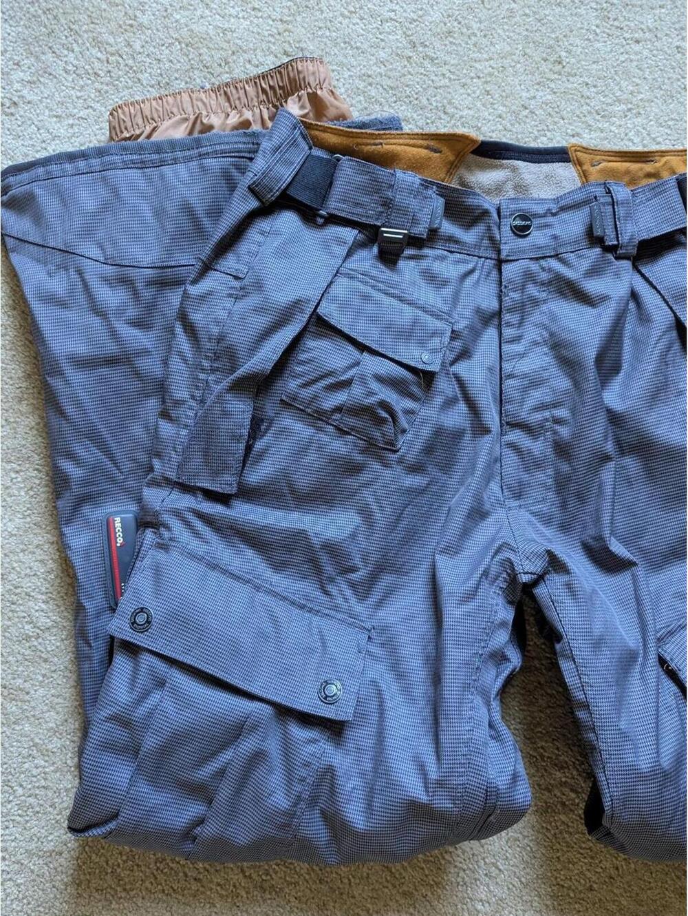 Sz.M SESSIONS Snow Pants Mens Gray RECCO Avalanche Rescue Ski Hop-Up Snowboard